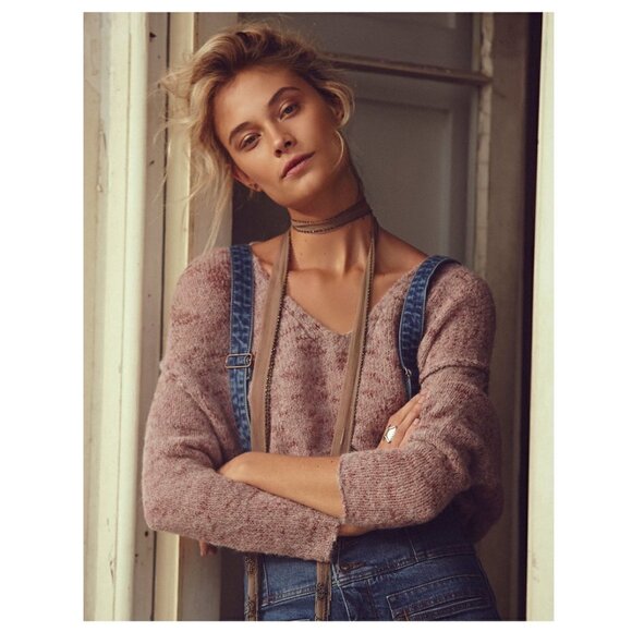 Free People Stella Softly V neck Sweater - Picture 1 of 8